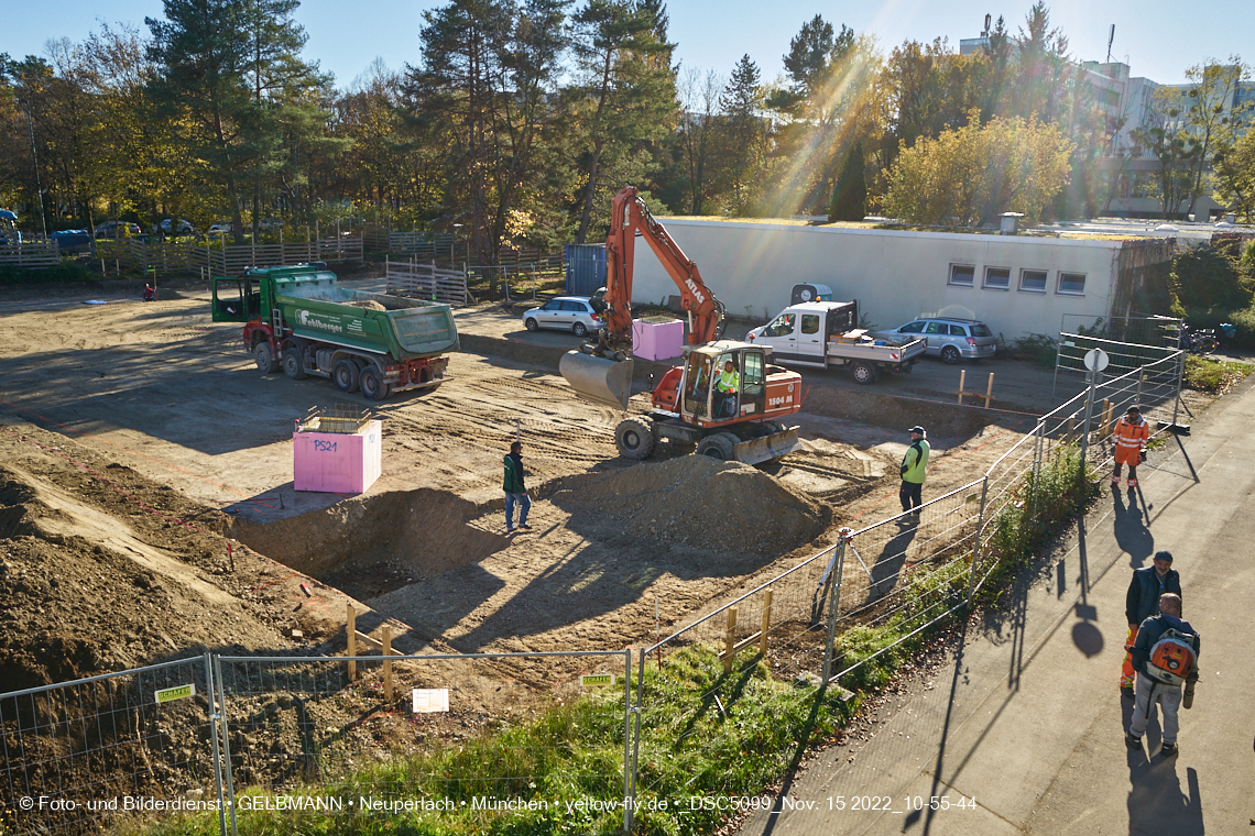 15.11.2022 - Baustelle an der Quiddestraße Haus für Kinder in Neuperlach